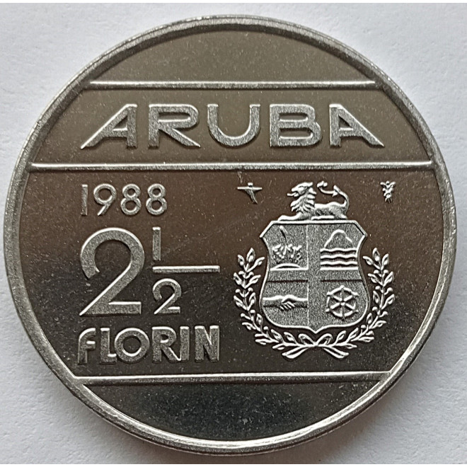Moneta Aruba 2,5 Florin 1986