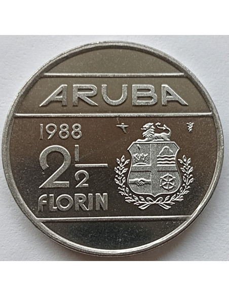 Moneta Aruba 2,5 Florin 1986