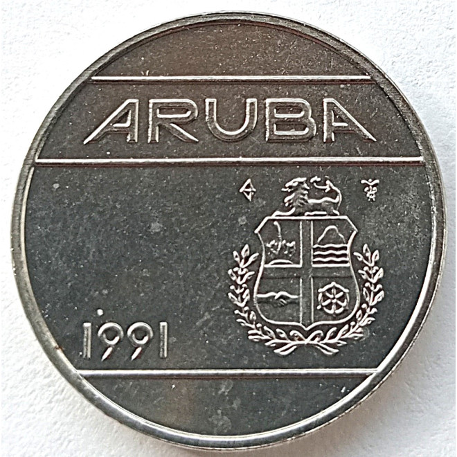 Moneta Aruba 25 Centów 1986