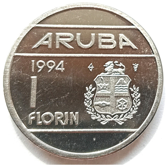 Moneta Aruba 1 Florin 1986