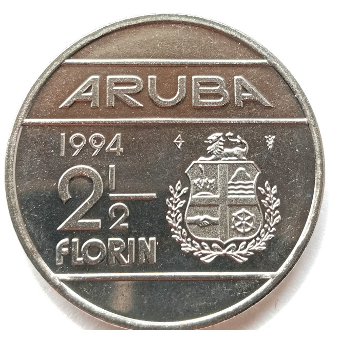 Moneta Aruba 2,5 Florin 1986