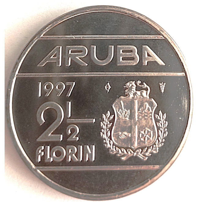 Moneta Aruba 2,5 Florin 1986