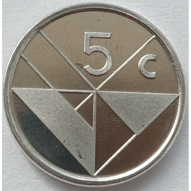 Awers monety Aruba 5 Centów 1986