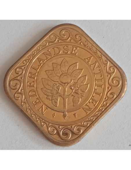 Moneta Antyle Holenderskie 1 Cent 1985