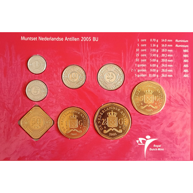 Moneta Antyle Holenderskie 5 Cent 1985