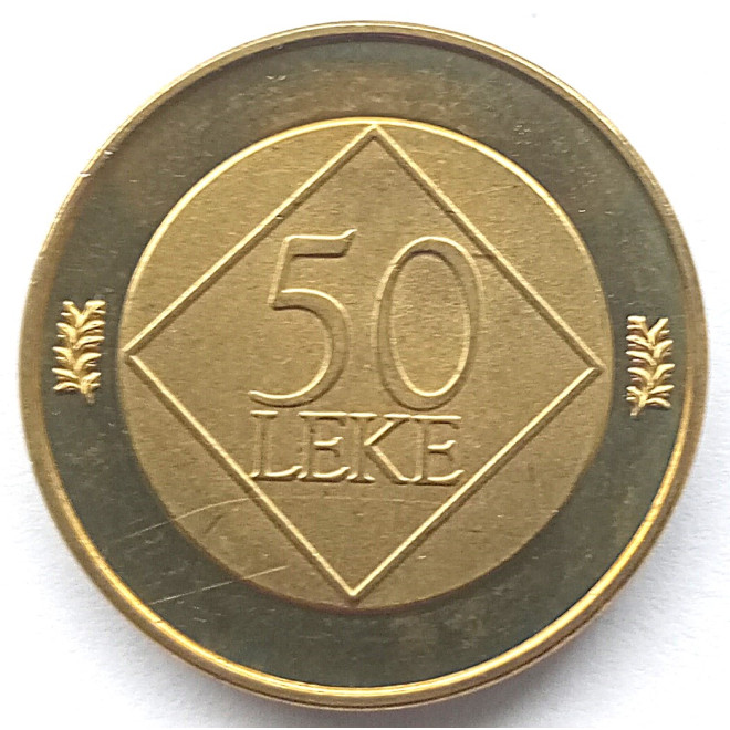 Moneta Albania 50 Lek 1996
