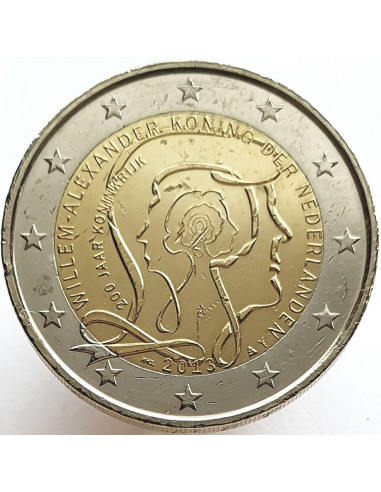 Awers monety 2 euro 2013 200lecie Królestwa Niderlandów