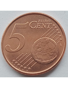 Moneta Belgia 5 Euro Cent 2005 2