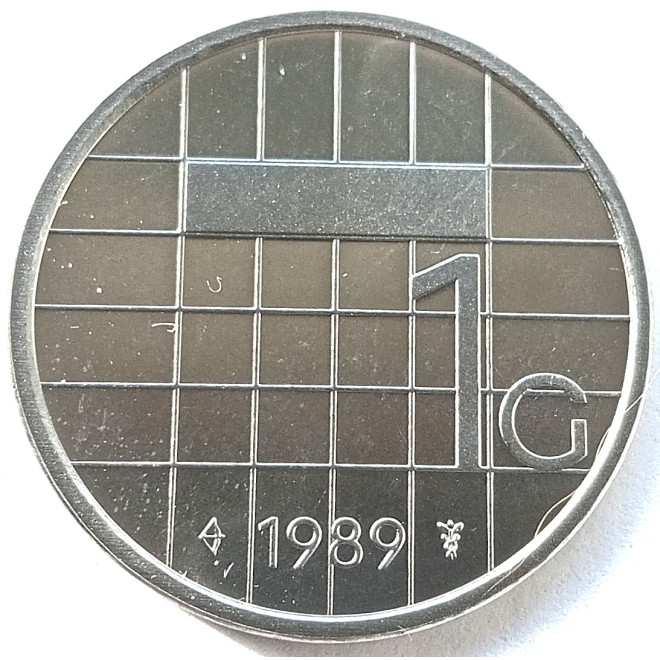 Moneta 8Holandia 1 Gulden 1988