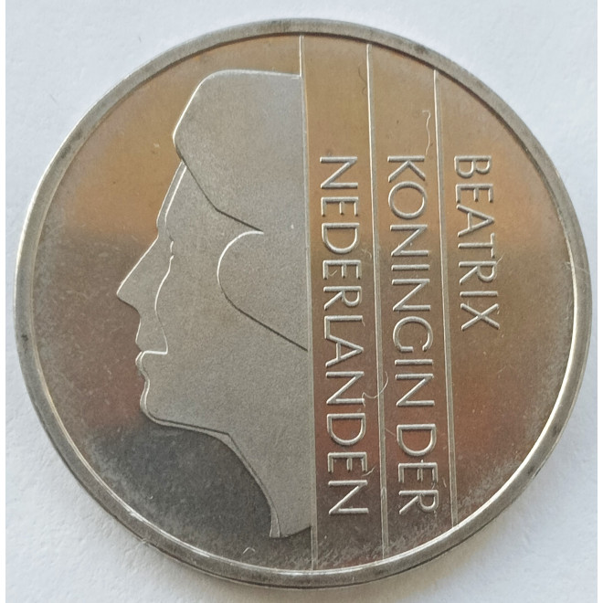 Rewers monety Holandia 25 Gulden 1988