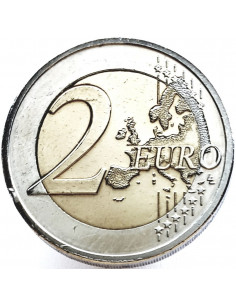Awers monety Holandia 2 euro 2009 10lecie wprowadzenia systemu euro Holandia 2