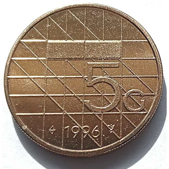 Moneta Holandia 5 Gulden 1994