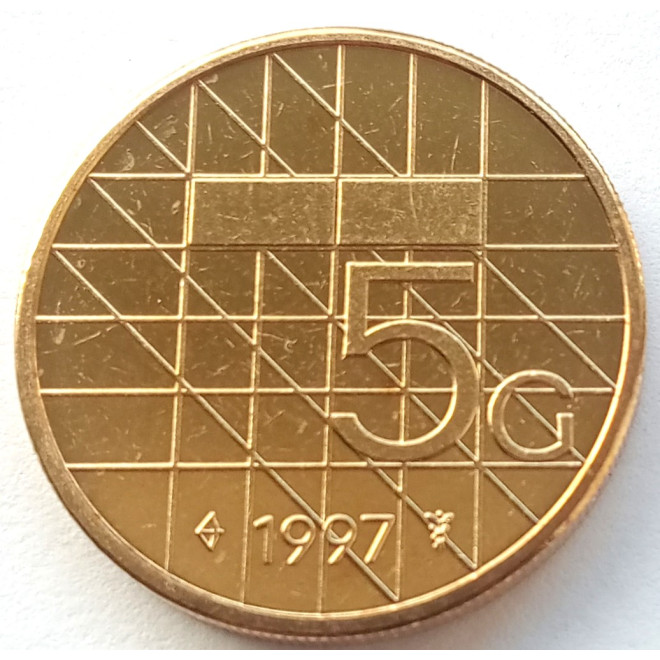 Moneta Holandia 5 Gulden 1994