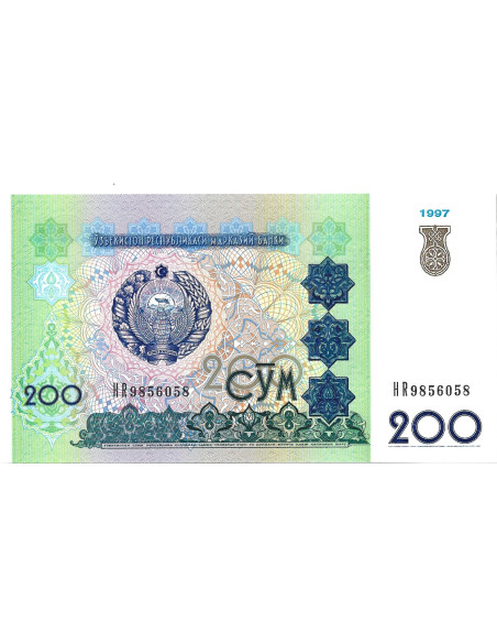 Banknot Uzbekistan 200 Som 1997 - UNC