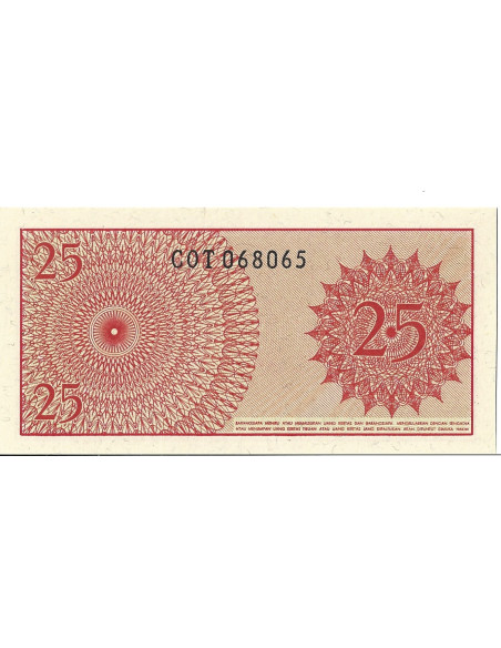 Banknot Indonezja 25 Sen 1964 - UNC