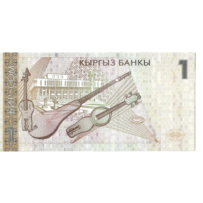 Banknot Kirgistan 1 Som 1999 - UNC