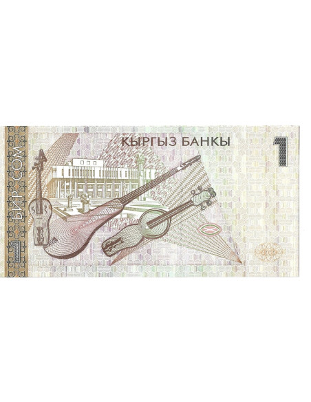 Banknot Kirgistan 1 Som 1999 - UNC
