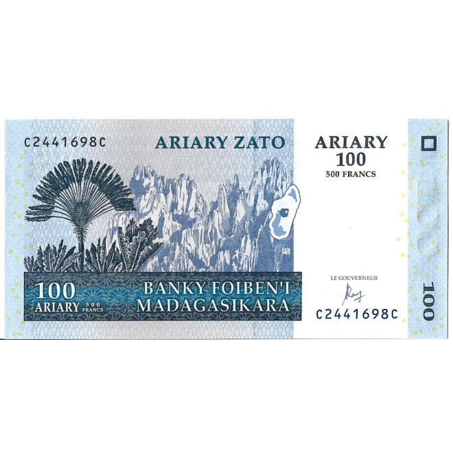 Banknot Madagaskar 100 Ariary 2004 - UNC