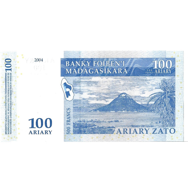 Banknot Madagaskar 100 Ariary 2004 - UNC
