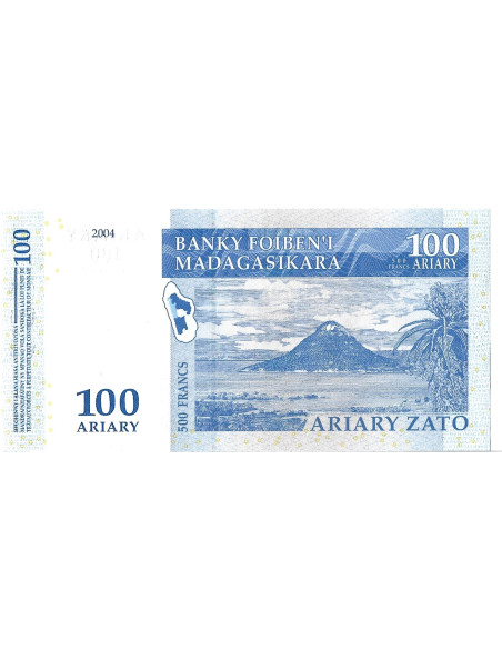 Banknot Madagaskar 100 Ariary 2004 - UNC