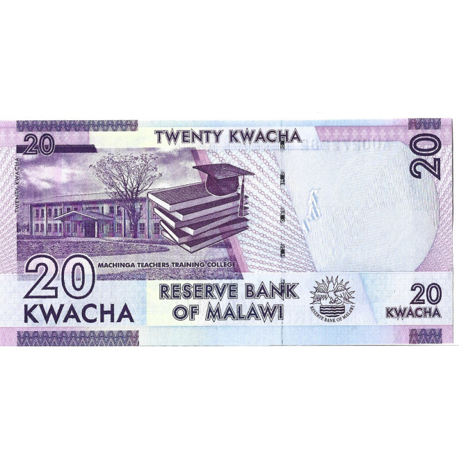 Banknot Malawi 20 Kwacha 2015 - UNC