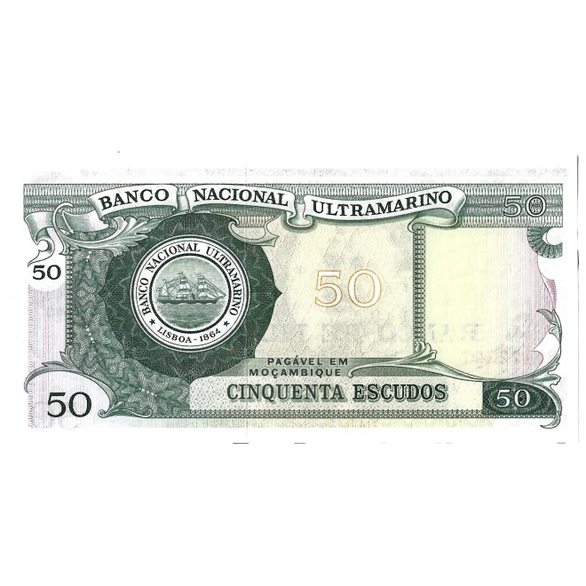 Banknot Mozambik 50 Escudo 1976 - UNC