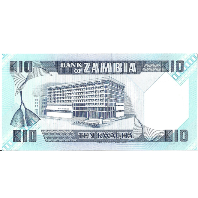 Banknot Zambia 10 Kwacha 1986 - UNC
