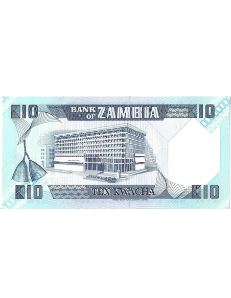 Banknot Zambia 10 Kwacha 1986 - UNC