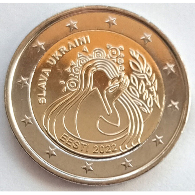 Moneta Estonia 2 euro 2022  35 lat programu Erasmus