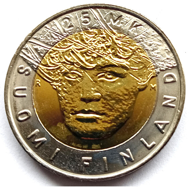 Moneta Finlandia 10 Marek 1993