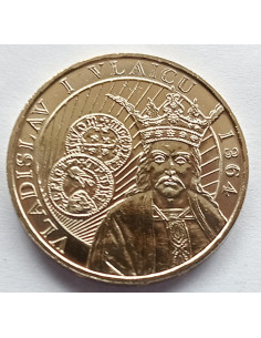 Moneta Rumunia 50 Bani 2014 650. rocznica panowania Władysława I Vlaicu