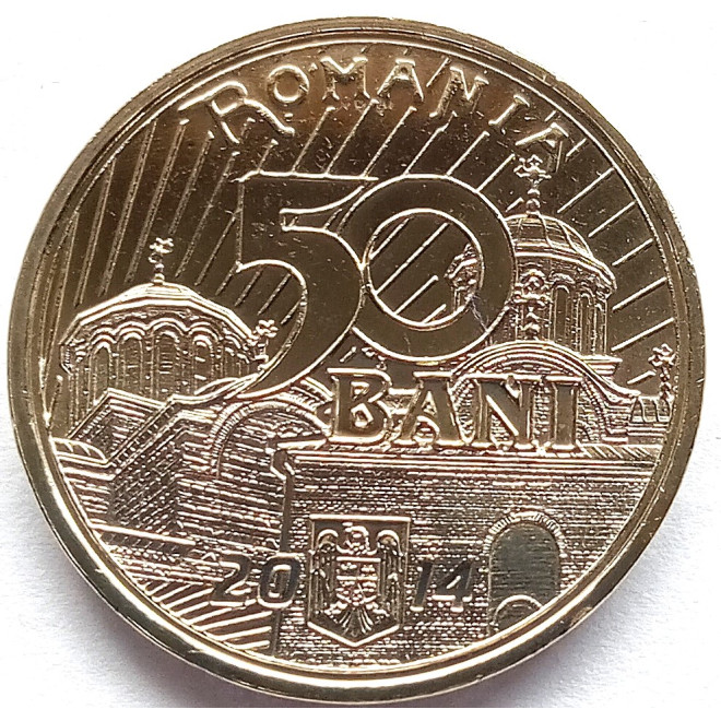 Moneta Rumunia 50 Bani 2014 650. rocznica panowania Władysława I Vlaicu