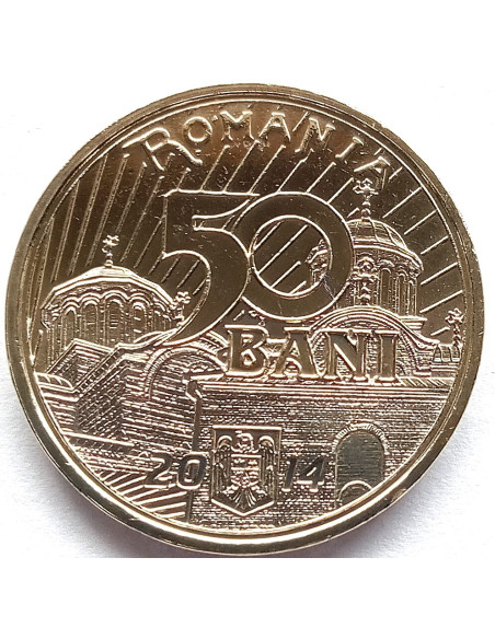 Moneta Rumunia 50 Bani 2014 650. rocznica panowania Władysława I Vlaicu