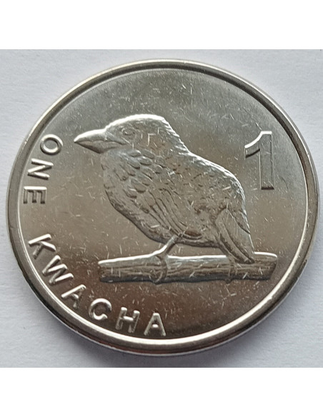 Moneta Zambia 1 Kwach 1992