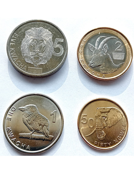 Moneta Zambia 1 Kwach 1992