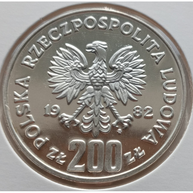 Moneta 200 Złotych 1982 Mistrzostwa Świata w piłce nożnej w Hiszpanii