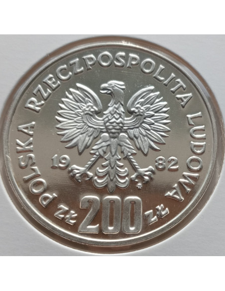 Moneta 200 Złotych 1982 Mistrzostwa Świata w piłce nożnej w Hiszpanii