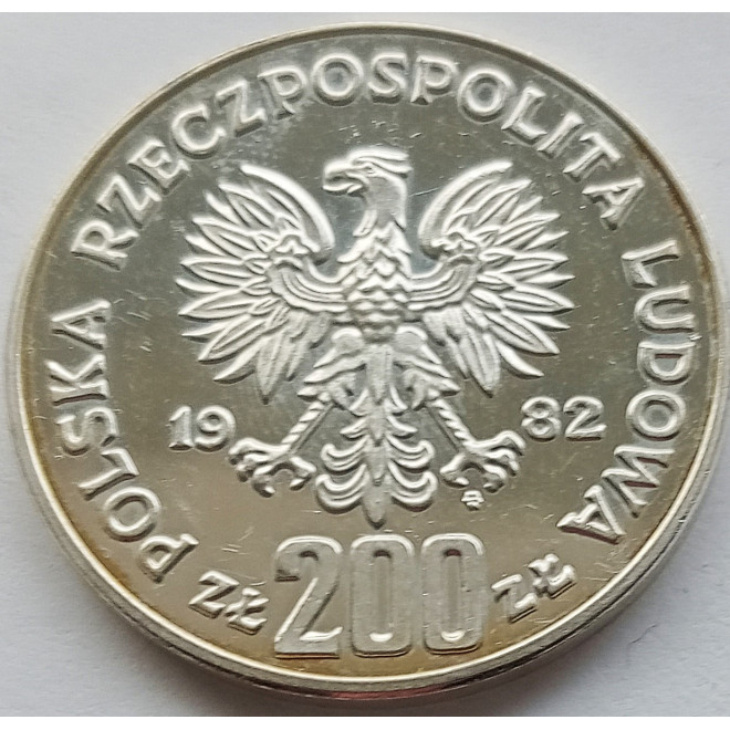 Moneta 200 Złotych 1982 Mistrzostwa Świata w piłce nożnej w Hiszpanii