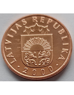 Moneta Łotwa 2 Santimi 1992 2
