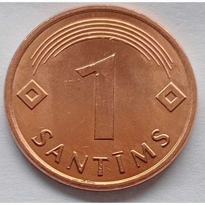 Moneta Łotwa 1 Santim 1992