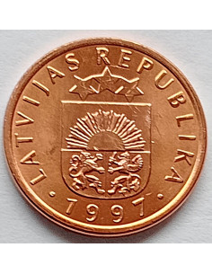 Moneta Łotwa 1 Santim 1992 2