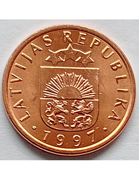 Moneta Łotwa 1 Santim 1992