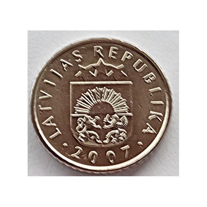 Moneta Łotwa 1 Łat 2010 Podkowa (w górę)