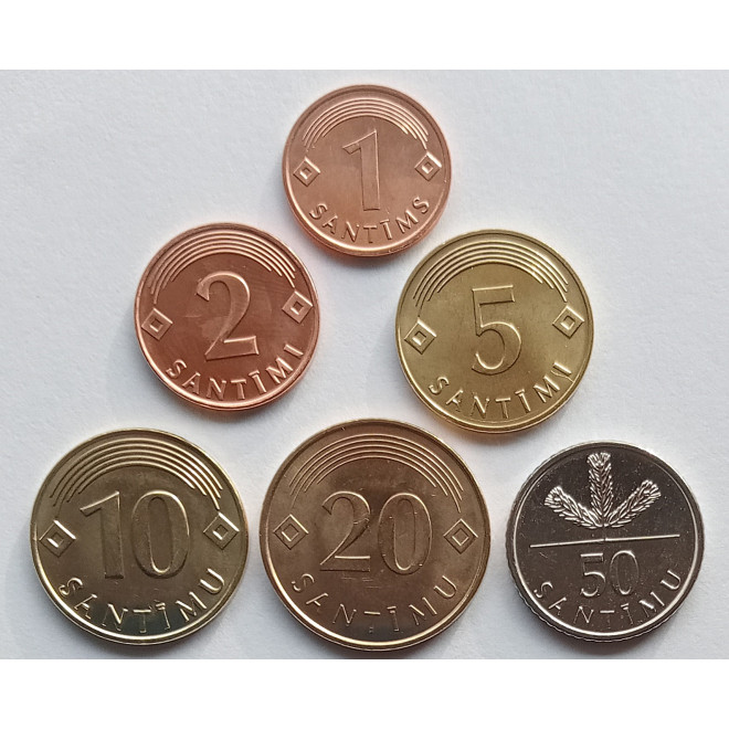 Moneta Łotwa Różne euro (zestaw) 2014