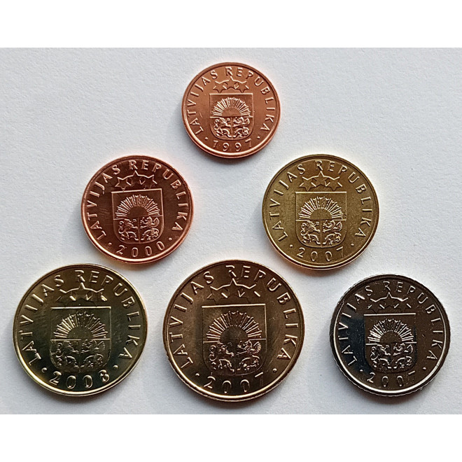 Moneta Łotwa Różne euro (zestaw) 2014