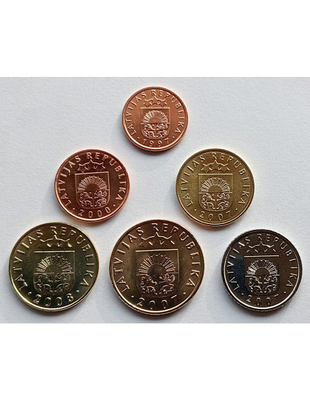 Moneta Łotwa Różne euro (zestaw) 2014