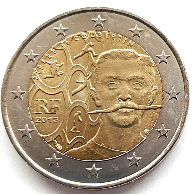 Francja 2 euro 2013 150 rocznica urodzin Pierre'a de Coubertin