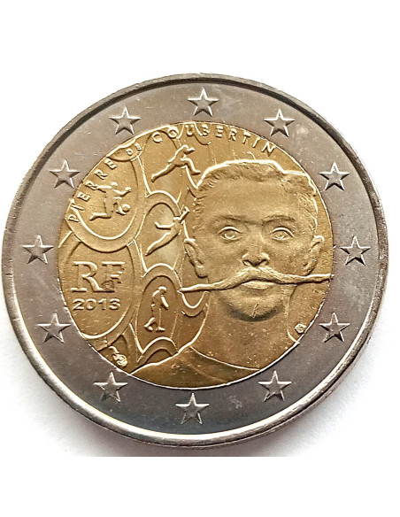 Francja 2 euro 2013 150 rocznica urodzin Pierre'a de Coubertin
