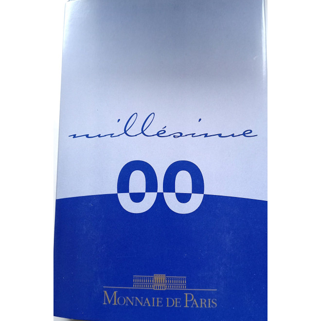Awers monety Francja zestaw PROOF euro i eurocenty 2000