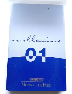 Awers monety Francja zestaw PROOF euro i eurocenty 2001